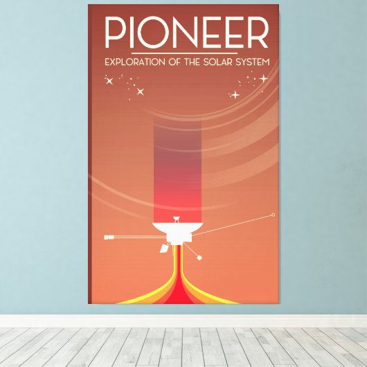 Pioneer Exploration of the Solar System Canvas Afdruk (Insitu (Houten vloer))