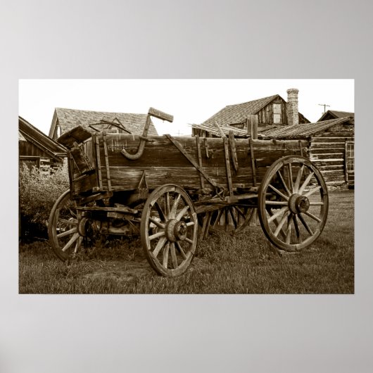 Pioneer Freight Wagon - Nevada City Ghost Town Poster (Voorkant)