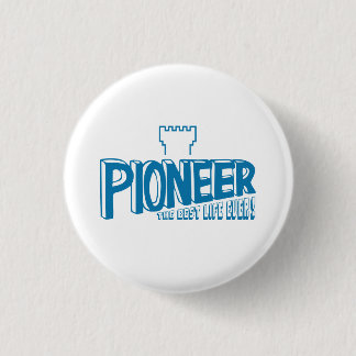 Pioneer het beste leven ooit Blauw Ronde Button 3,2 Cm