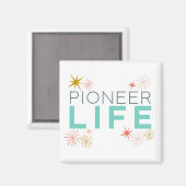 Pioneer Life Sparkly Colorful Magneet (Voorkant / Achterkant)