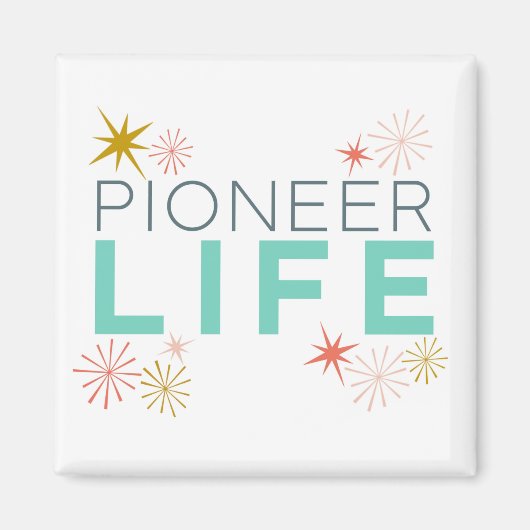 Pioneer Life Sparkly Colorful Magneet (Voorkant)