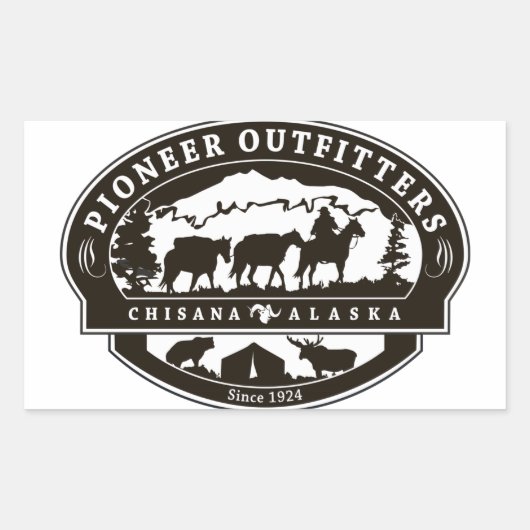 Pioneer Outfitters Logo sticker (Voorkant)