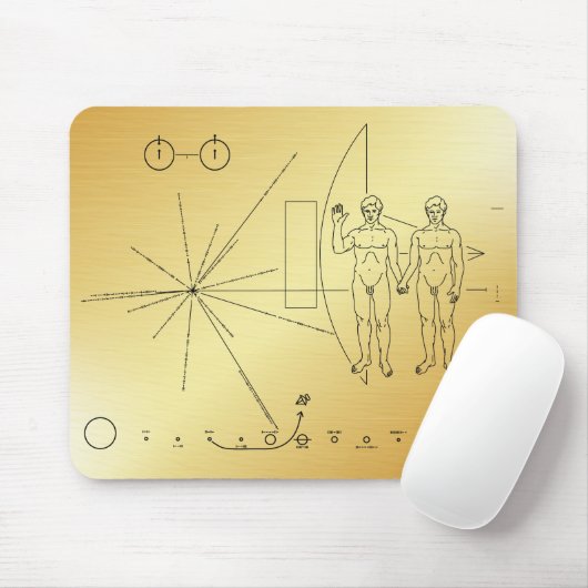 Pioneer Plaque Adam en Adam Muismat (Met muis)