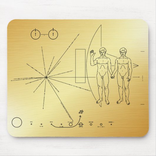 Pioneer Plaque Adam en Adam Muismat (Voorkant)