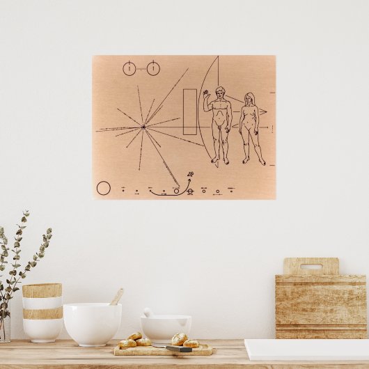 Pioneer Plaque Poster (Keuken)