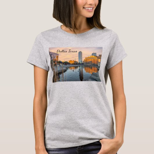 Pioneer Plaza Pond Morning T-Shirt (Voorkant)