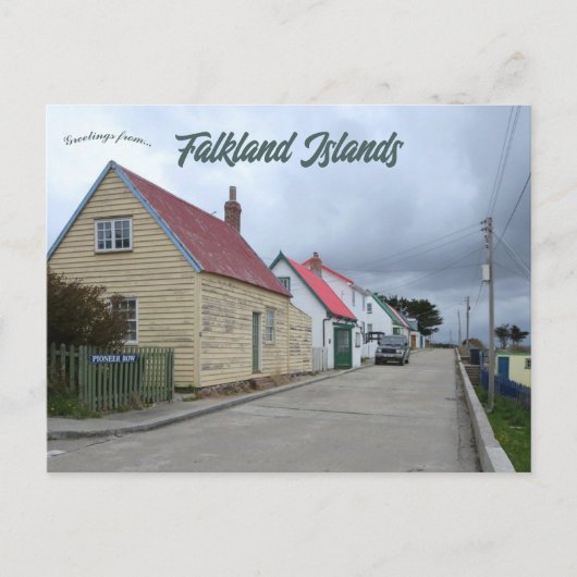 Pioneer Row Stanley Falkland Islands Briefkaart (Voorkant)