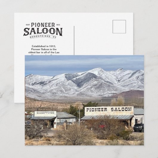 Pioneer Saloon Briefkaart (Voorkant / Achterkant)