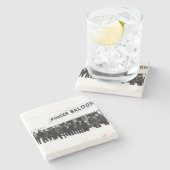 Pioneer Saloon Stenen Onderzetter (Zijkant)