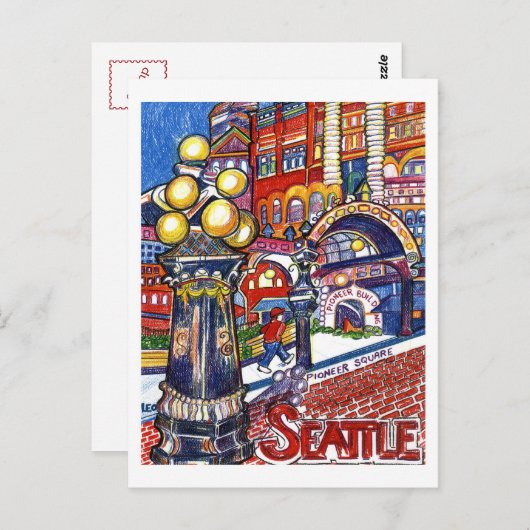 Pioneer Square Briefkaart (Voorkant / Achterkant)