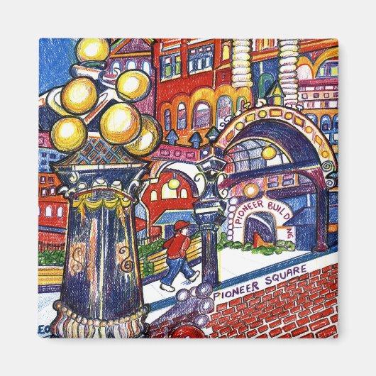 Pioneer Square Magneet (Voorkant)