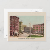 Pioneer Square, Seattle  Briefkaart (Voorkant / Achterkant)
