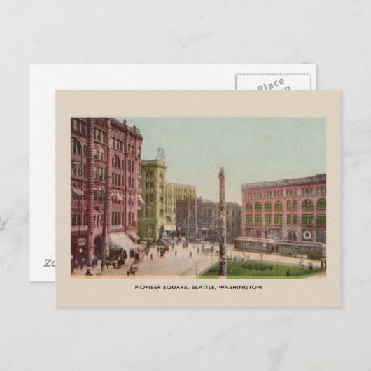 Pioneer Square, Seattle  Briefkaart (Voorkant / Achterkant)