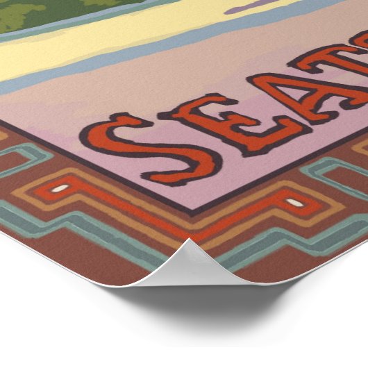 Pioneer Square - Seattle, WA Totem Poster (Hoek)