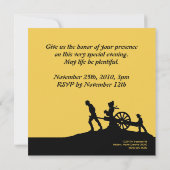 Pioneer Trek Silhouette Thanksgiving Dinner Invite Kaart (Achterkant)