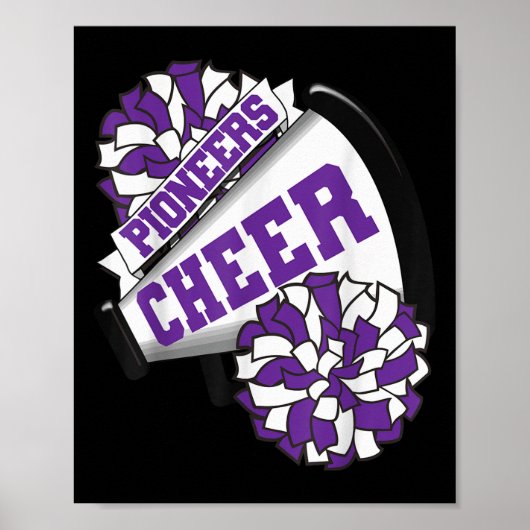 Pioneers Cheer Back To School Cheerleading Spirit  Poster (Voorkant)