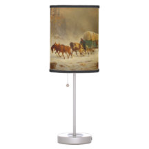 Pioneers die een sneeuwStorm naar huis brengen