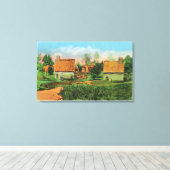 Pioneers Village Scene in Forest River Park # 2 Canvas Afdruk (Insitu (Houten vloer))