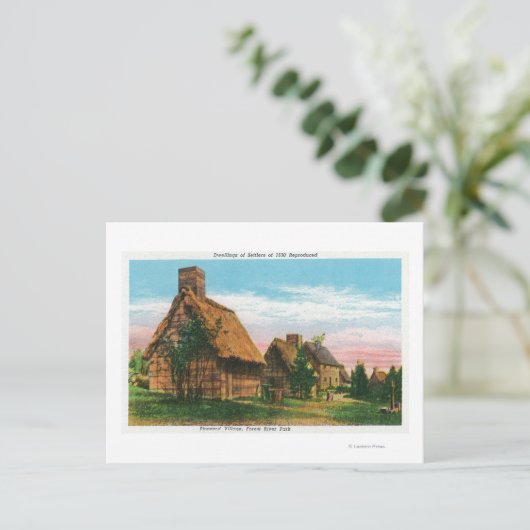 Pioneers Village Scene in Forest River Park Briefkaart (Staand voorkant)