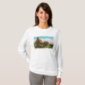 Pioneers Village Scene in Forest River Park T-shirt (Voorkant volledig)