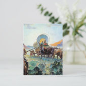 "Pioneers" Western Art by Herbert M Stoops Briefkaart (Staand voorkant)