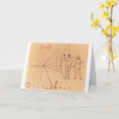 Pionier 10 Plaque graveerde gouden-Geanodiseerd Kaart (Gele Bloem)