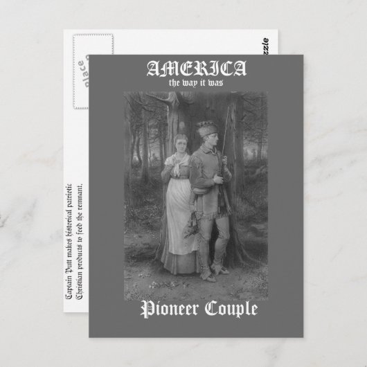 pionierpaar briefkaart (Voorkant / Achterkant)