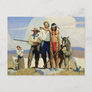 Pioniers van de westerse kunst door NC Wyeth Briefkaart