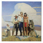 Pioniers van de westerse kunst door NC Wyeth Tegeltje (Voorkant)