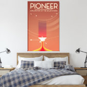 Pionierverkenning van het zonnestelsel canvas afdruk (Insitu (Slaapkamer))
