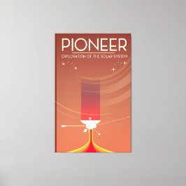 Pionierverkenning van het zonnestelsel canvas afdruk