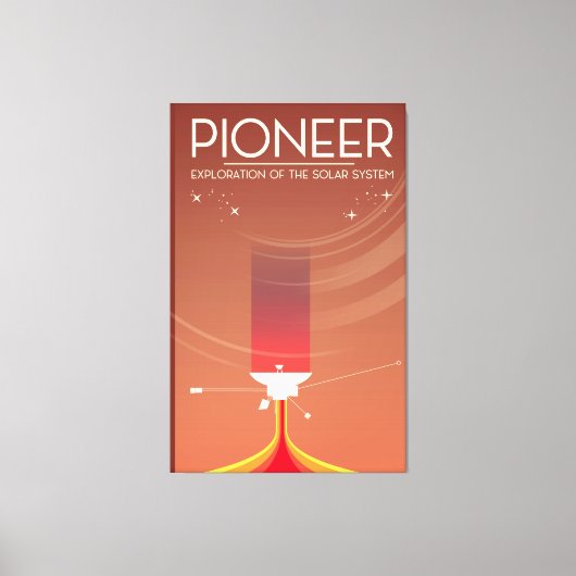 Pionierverkenning van het zonnestelsel canvas afdruk (Voorkant)