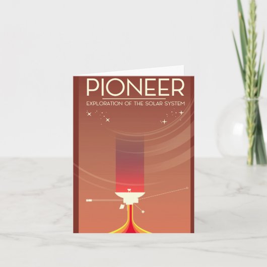 Pionierverkenning van het zonnestelsel feestdagen kaart (Voorkant)