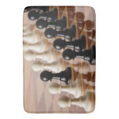 Pionnen op schaakbord badmat (Voorkant Verticaal)