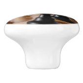 Pionnen op Schaakbord Keramische Knop (Zijkant)