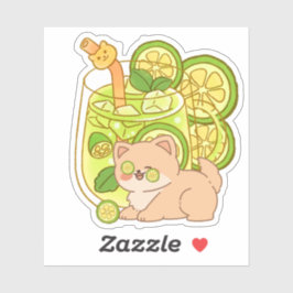 Piou de Shiba: Verfrissende Munt Limonade Spa Sticker