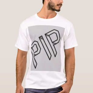 PIP 3D Typografie T-Shirt   Isometrische Letter Gr