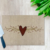 Pip Berry Heart Glass Cutting Board Snijplank