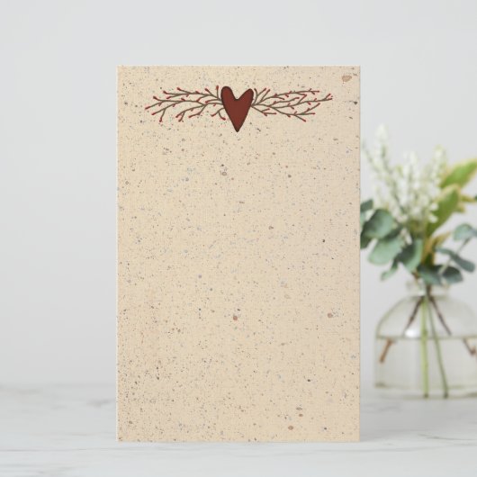 Pip Berry Heart Stationery Briefpapier (Staand voorkant)