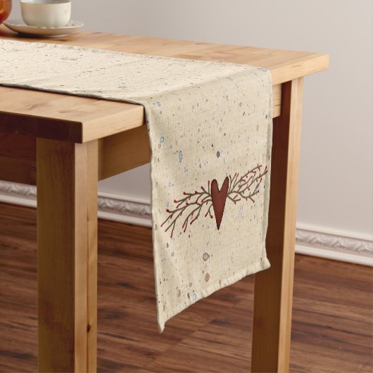 Pip Berry Heart Table Runner Korte Tafelloper (Voorbeeld)