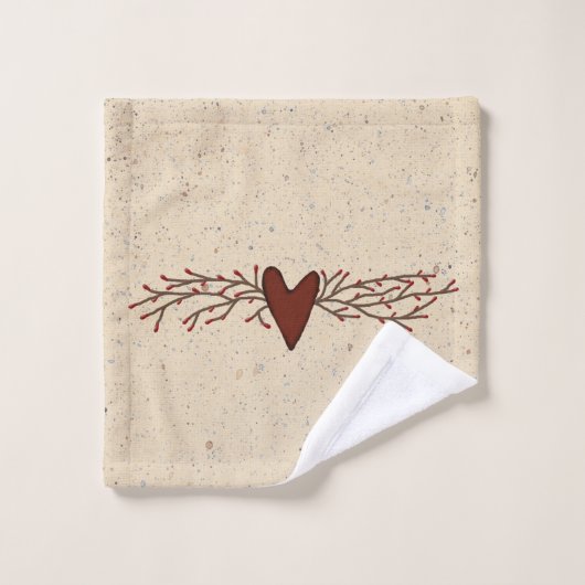 Pip Berry Heart Towel Set Bad Handdoek (Wasdoekje)