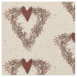 Pip Berry Heart Wreath Fabric Stof