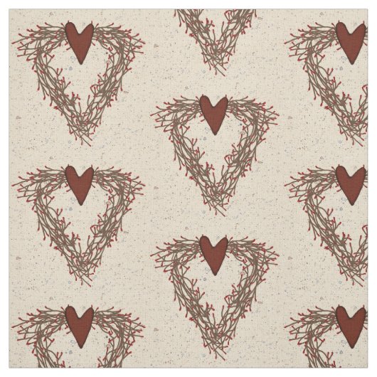 Pip Berry Heart Wreath Fabric Stof (Swatch)