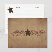 Pip Berry Star Recipe Card Briefkaart (Voorkant / Achterkant)