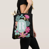 Pip Gerard Gouache Floral Monogram Shoulder Tote Bag (Dichtbij)