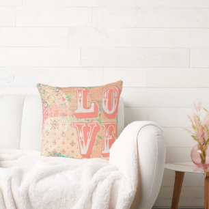 Pip Gerard LOVE Shabby Chic Artist Mixed Media Kussen