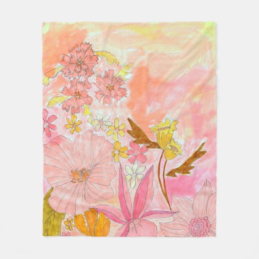 Pip Gerard Modern Fantasy Ink Garden Illustratie Fleece Deken (Voorkant)