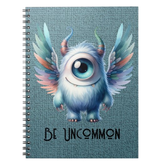 Pip - Monster met één oog - Custom Spiral Notitieb Notitieboek (Voorkant)