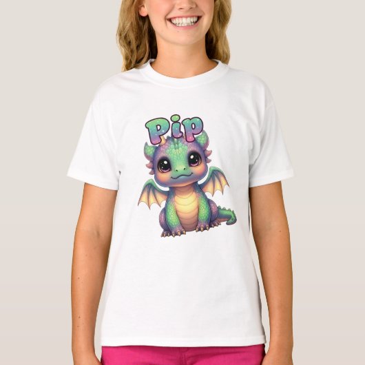 Pip the baby dragon  t-shirt (Voorkant)
