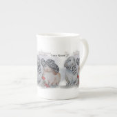 "Pipa & Marlow" Boganhues Print Porselein Kop (Voorkant rechts)